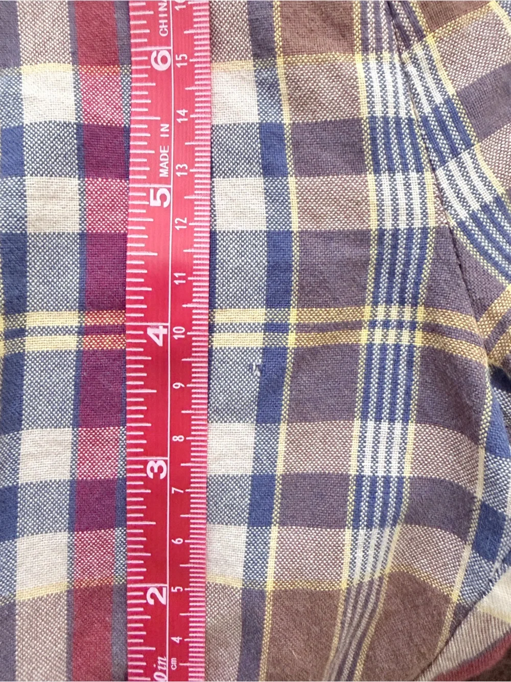 Polo Ralph Lauren Madras Plaid Flat Front Shorts Size 40 Cotton Preppy Flaw